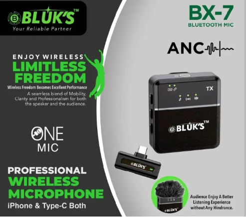 Bluks BX-7 Single Mic ANC with IPhone, Type C Connector
