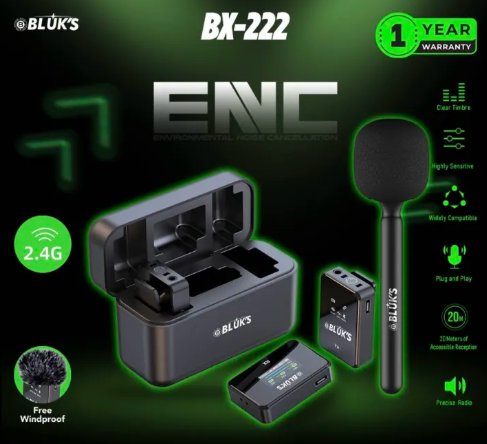 Bluks BX-222 Double Mic ENC with IPhone & Type C Connector