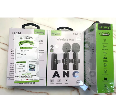 Bluks BX-116 Double Mic ANC with IPhone & Type C Connector