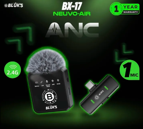 Bluks BX-17 | Lavaliere Collar Wireless ANC Mic