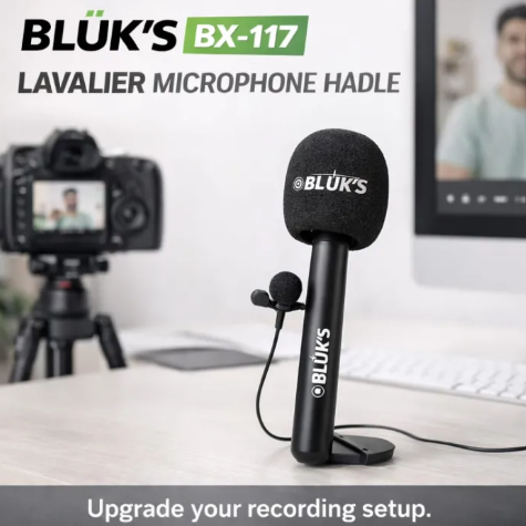 Bluks BX-117 Lavalier Microphone Handle & Accessories