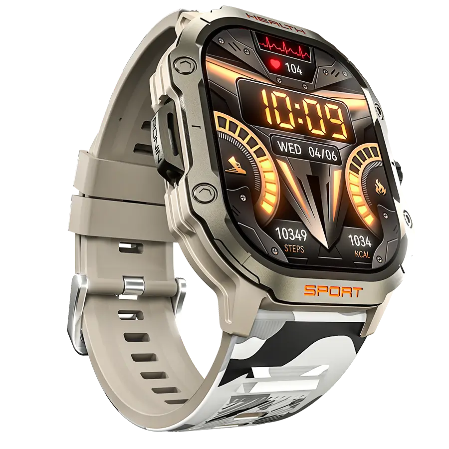 Ronin R-013 Rugged Smart Watch with 2.01-inch AMOLED Bluetooth Calling