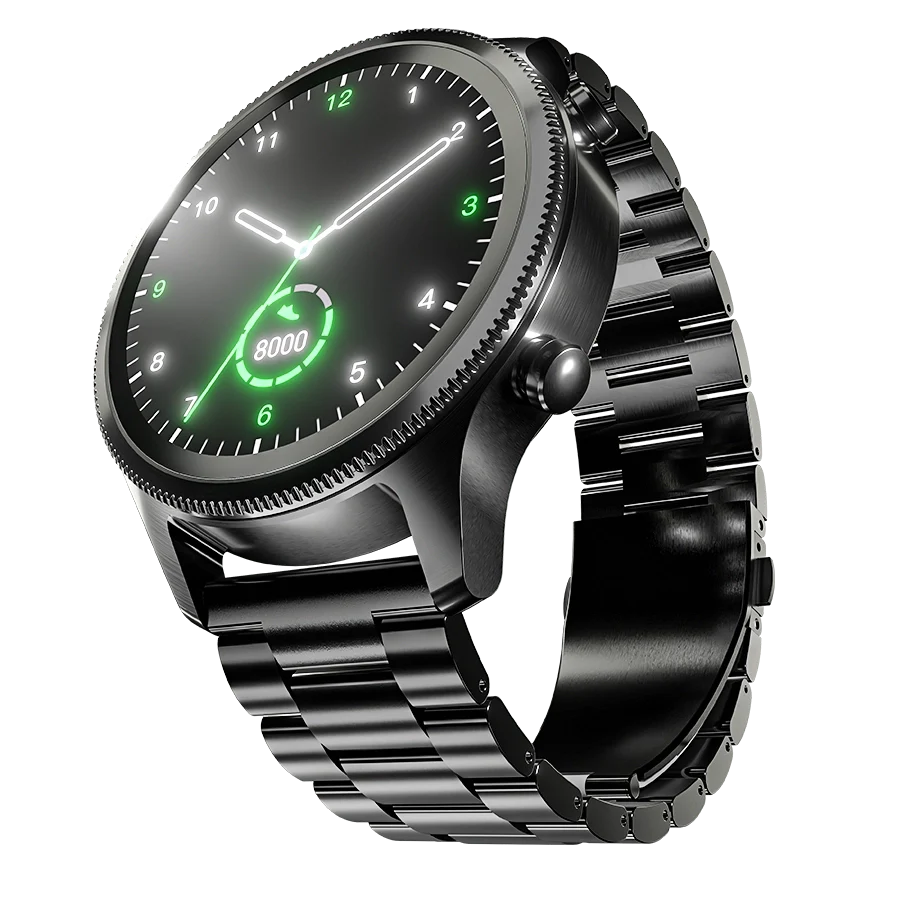 Ronin R-010 Luxe Metallic AMOLED Bluetooth Calling Smart Watch