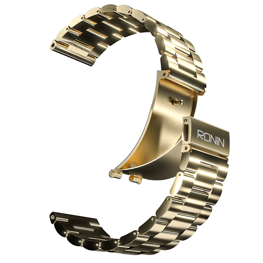 Ronin R-010 Luxe Metallic AMOLED Bluetooth Calling Smart Watch