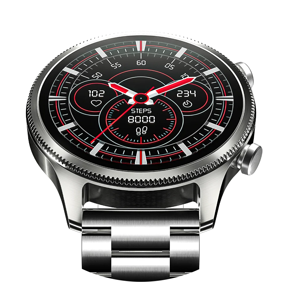 Ronin R-010 Luxe Metallic AMOLED Bluetooth Calling Smart Watch