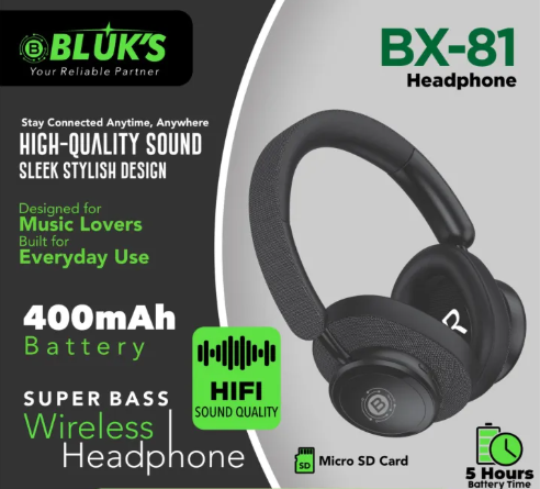Bluks BX-81 Wireless Headphone