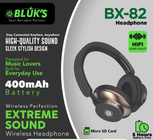 Bluks BX-82 Wireless Headphone