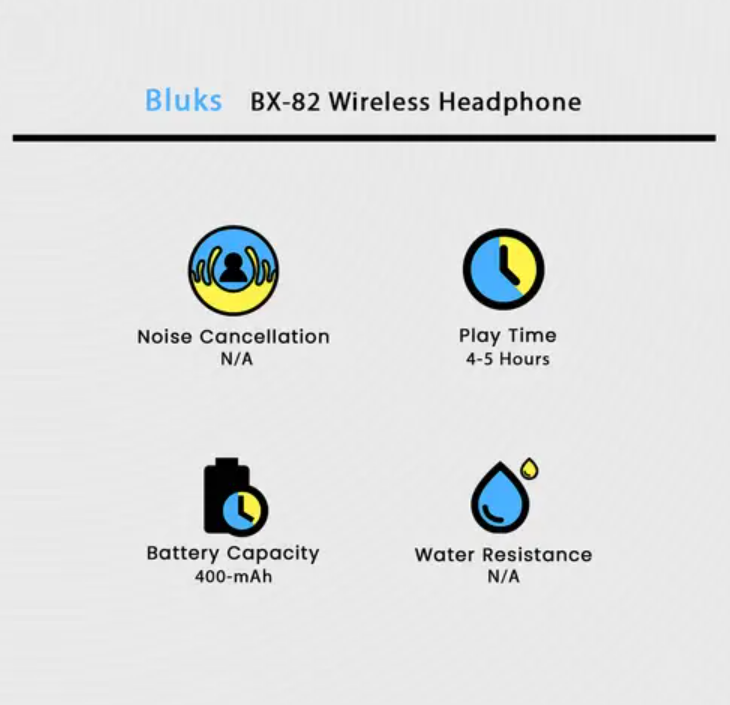 Bluks BX-82 Wireless Headphone