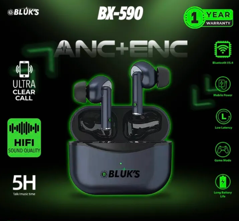 BX-590 - Quad-Mic ANC + ENC Wireless Headset