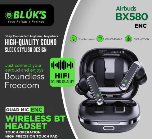 BX-580 - Quad-Mic ENC Wireless Headset